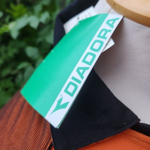 Vintage Diadora Med Referee Soccer Jersey Shirt Orange Brown Short Sleeve Mens - Picture 4 of 10